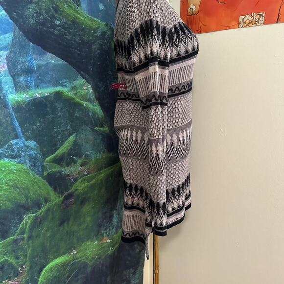 belldini knit tunic top medium scoop neck long sleeve fitted boho sweater - Picture 4 of 7